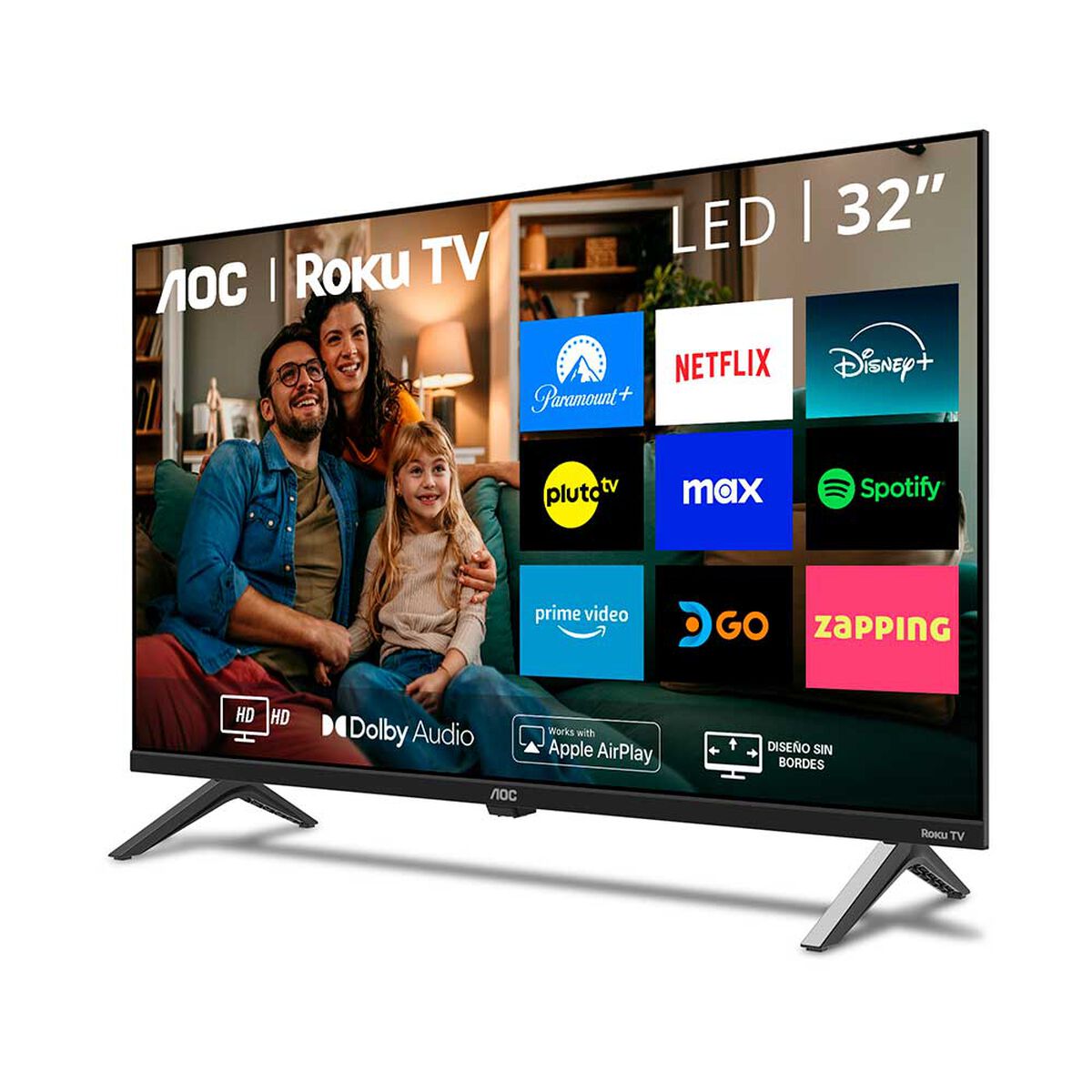 LED 32” AOC 32S5045 Roku TV Smart TV HD