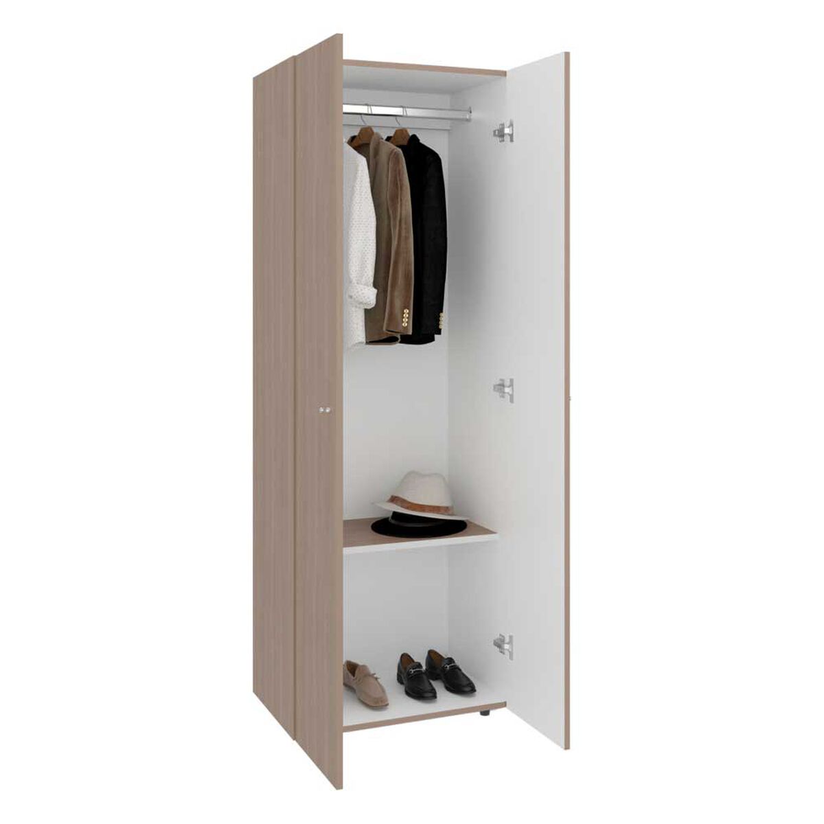 Combo Closet Tuhome 6 Puertas + M&oacute;dulo Superior Dreams Bardolino