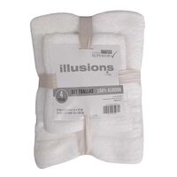 Set Toallas Illusions 4 Piezas Blanco