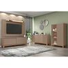 Panel TV 65" + Rack TV 80" + Vitrina + Buffet Decocasa Mondrian Gris