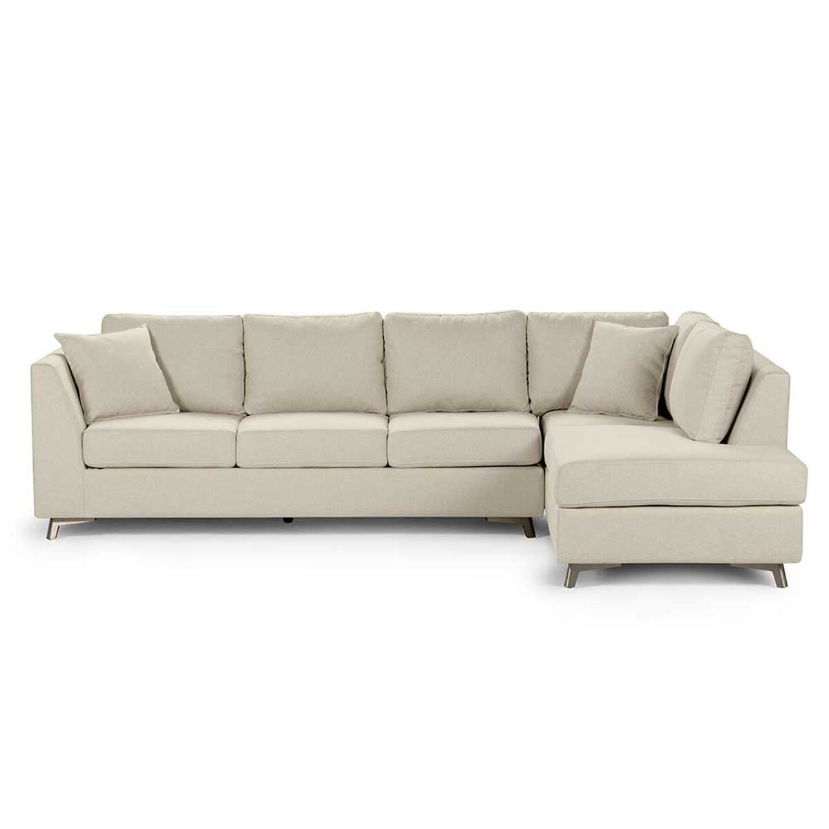 Sofá Seccional Derecho Rosen Carter 3-1 Cuerpos Beige