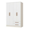Closet Vekkahome Americano 4 Puertas 2 Cajones Blanco