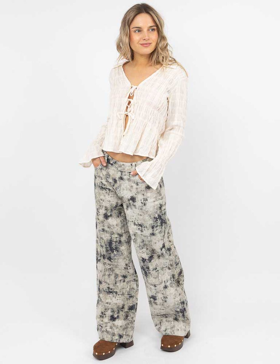 Jeans Estampado Straight Mujer Icono