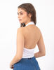 Polera Crop Lisa Sin Mangas Espalda Descubierta Mujer Icono