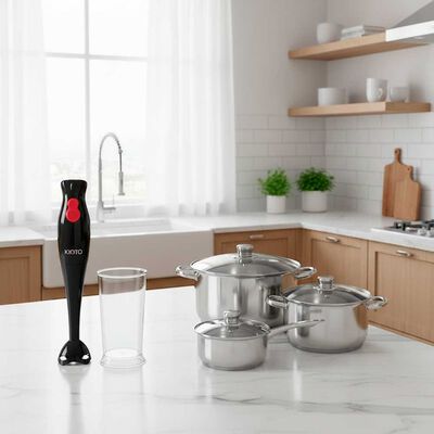 Imagen 1 del producto Combo Batería de Cocina Acero D&C Mecina 6 Piezas + Batidora de Inmersión Kioto Kochi 700 ml.