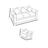 Juego de Living Almore Francia Sof&aacute; 3 Cuerpos + Dos Sillones 1 Cuerpo Rojo