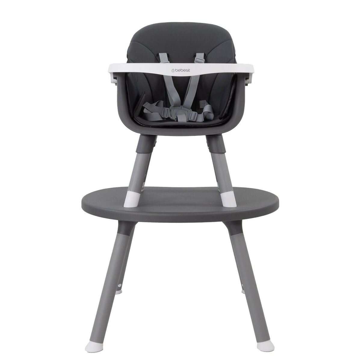 Silla de Comer 3 en 1 Gris Bebesit