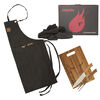 Set Parrillero Wayu Carb&oacute;n + Tabla + Cuchillo + Trinchero + Delantal