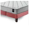 Cama Europea Latam Home 2 Plazas Cannon Palo Rosa + Set de sábanas