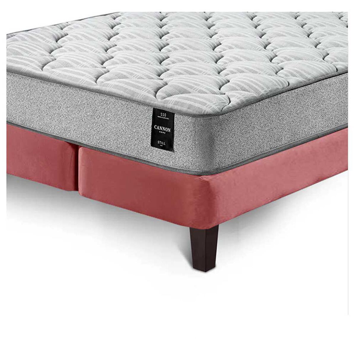 Cama Europea Latam Home 2 Plazas Cannon Palo Rosa + Set de sábanas