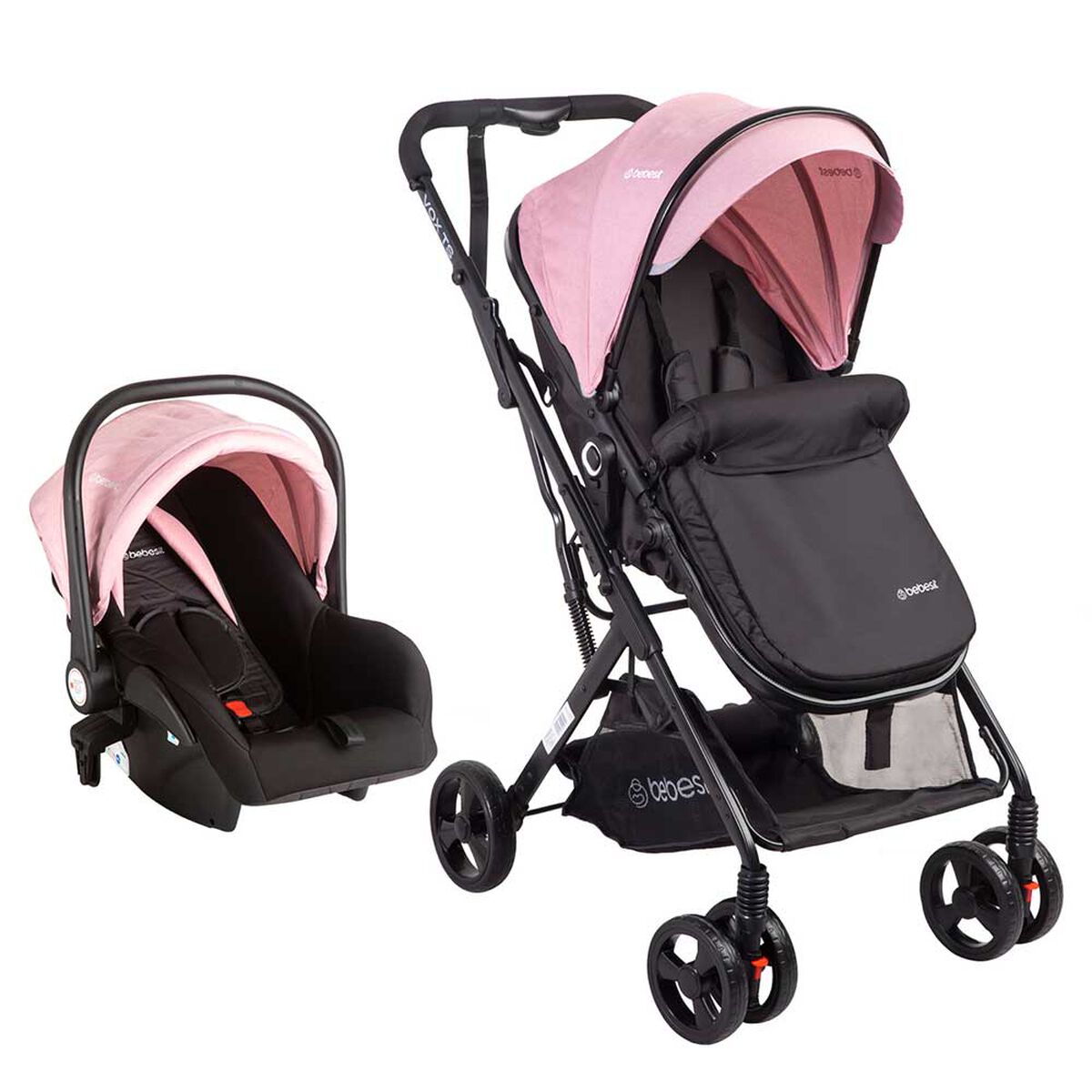 Coche Travel System Vox Rosado Bebesit