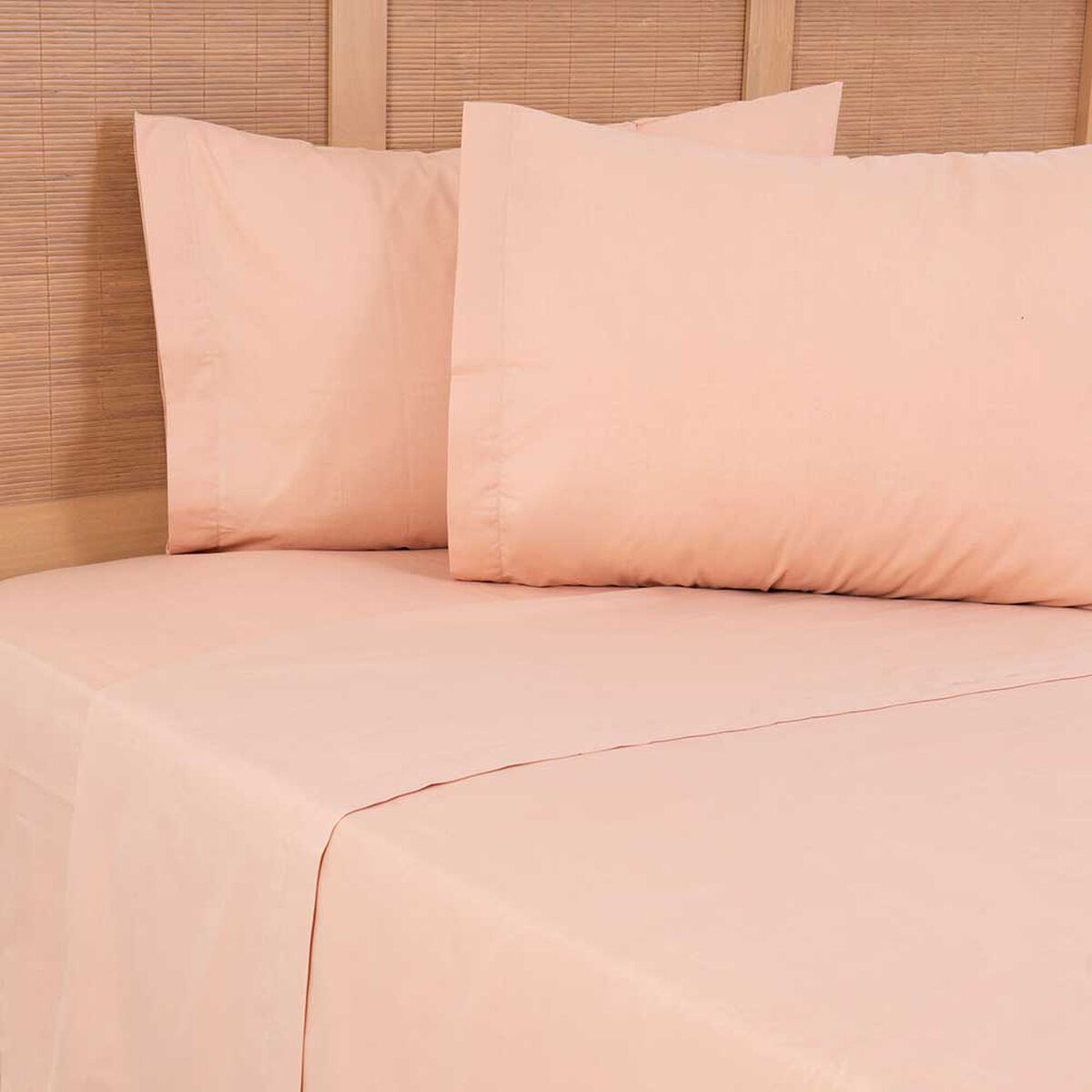 Juego de S&aacute;banas Liso Mashini 180 Hilos 2 Plazas Liso Caf&eacute;