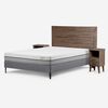 Cama Europea Rosen 2 Plazas Pratta + Respaldo + 2 Veladores Sicilia