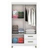Cl&oacute;set Vekkahome Lisboa 4 Puertas 2 Cajones Blanco