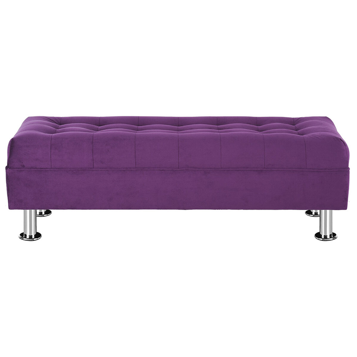 Banqueta Felpa Bodevir Lisboa 2 Cuerpos Morado