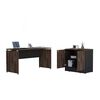 Combo Escritotio + Cajonera 2 Puertas TuHome Home Office Negro Soft-Co&ntilde;ac