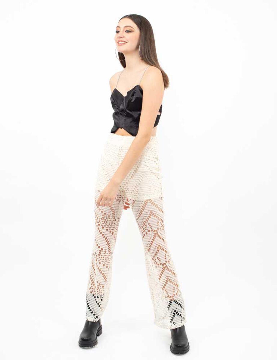 Pantalón Crochet Recto Mujer Icono