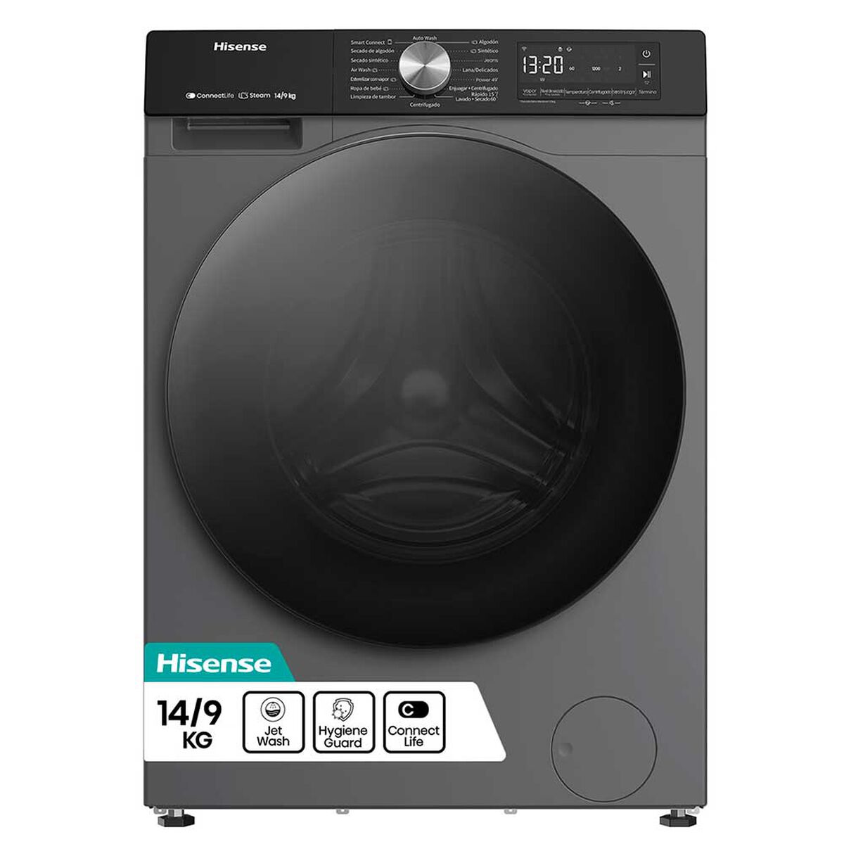 Lavadora Secadora Carga Frontal Hisense WD3S1443BT2 14/9 Kg Titanium
