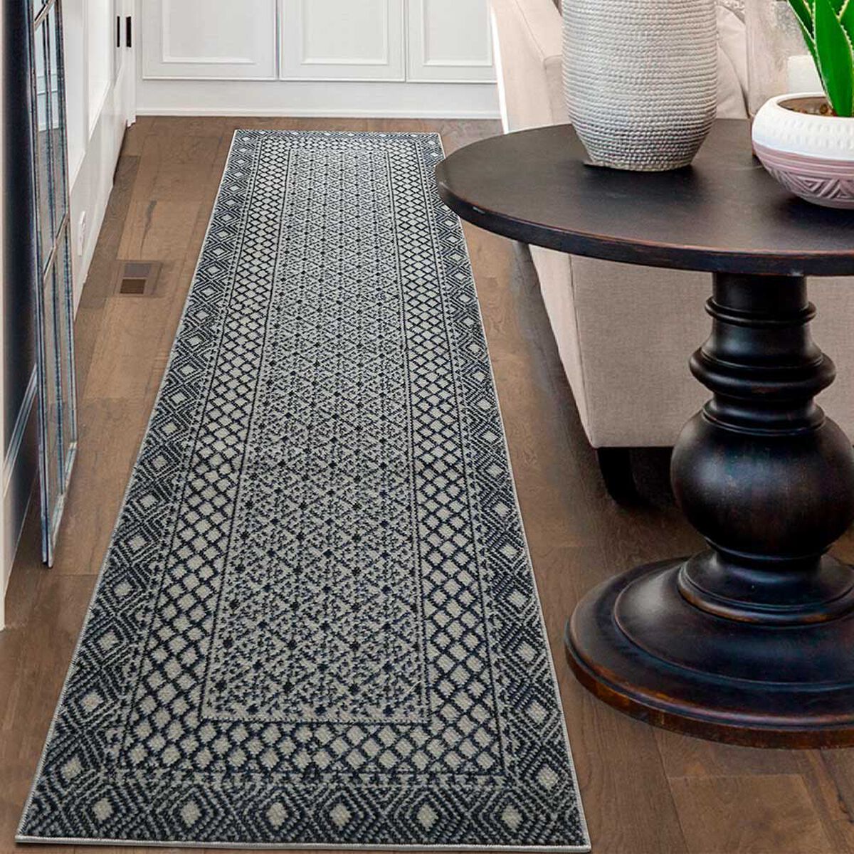 Alfombra de Pasillo Modalfo Arizona Azul Marino 66 x 430 cm