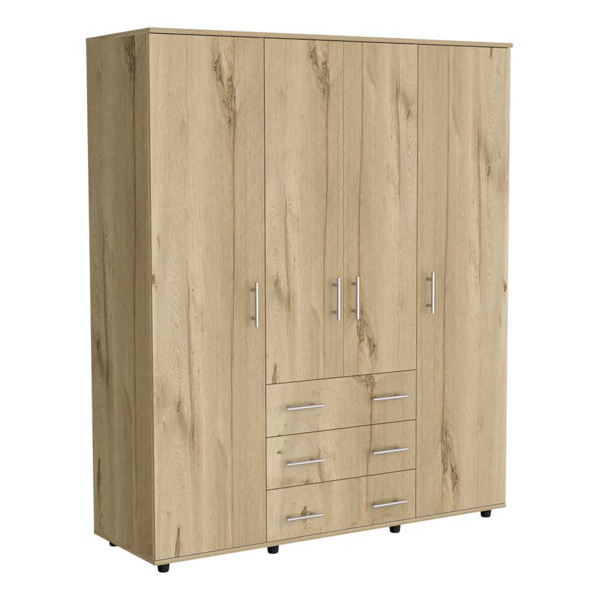 Closet Tuhome Fontan 3 Cajones 4 Puertas Duna-Blanco