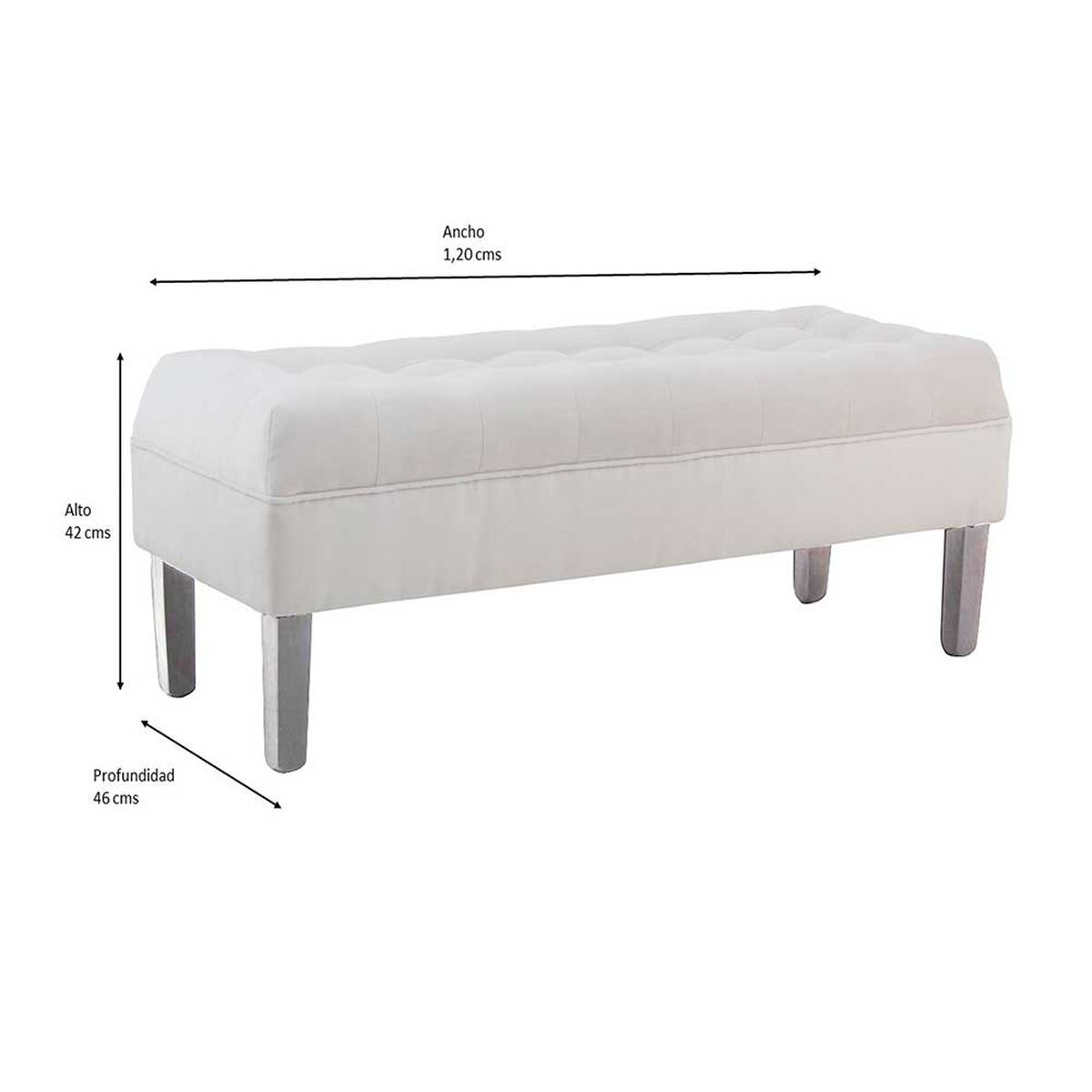 Banqueta Bodevir Wood Capitone 2 Cuerpos Chocolate