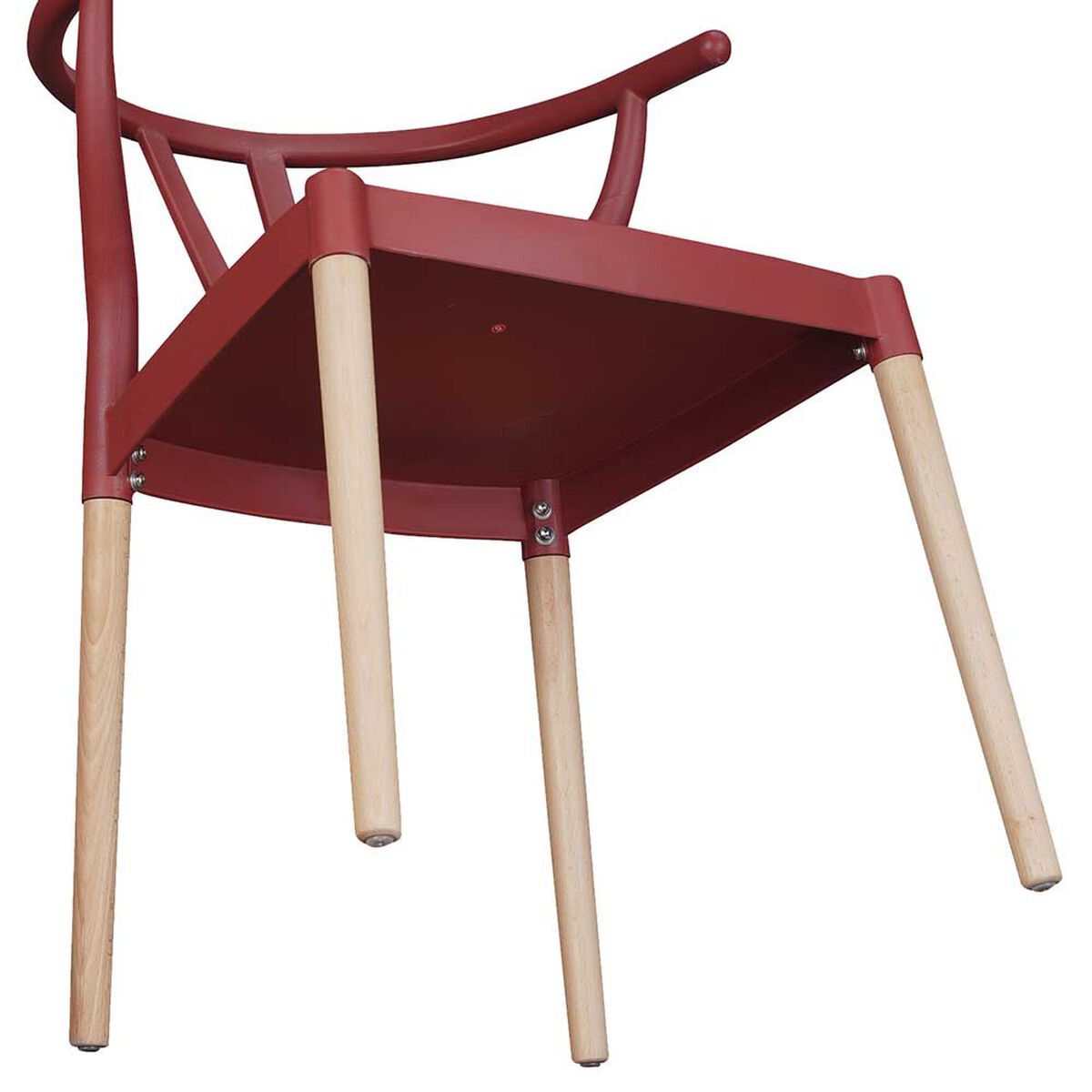 Silla Vincenzi Wishbone Rojo