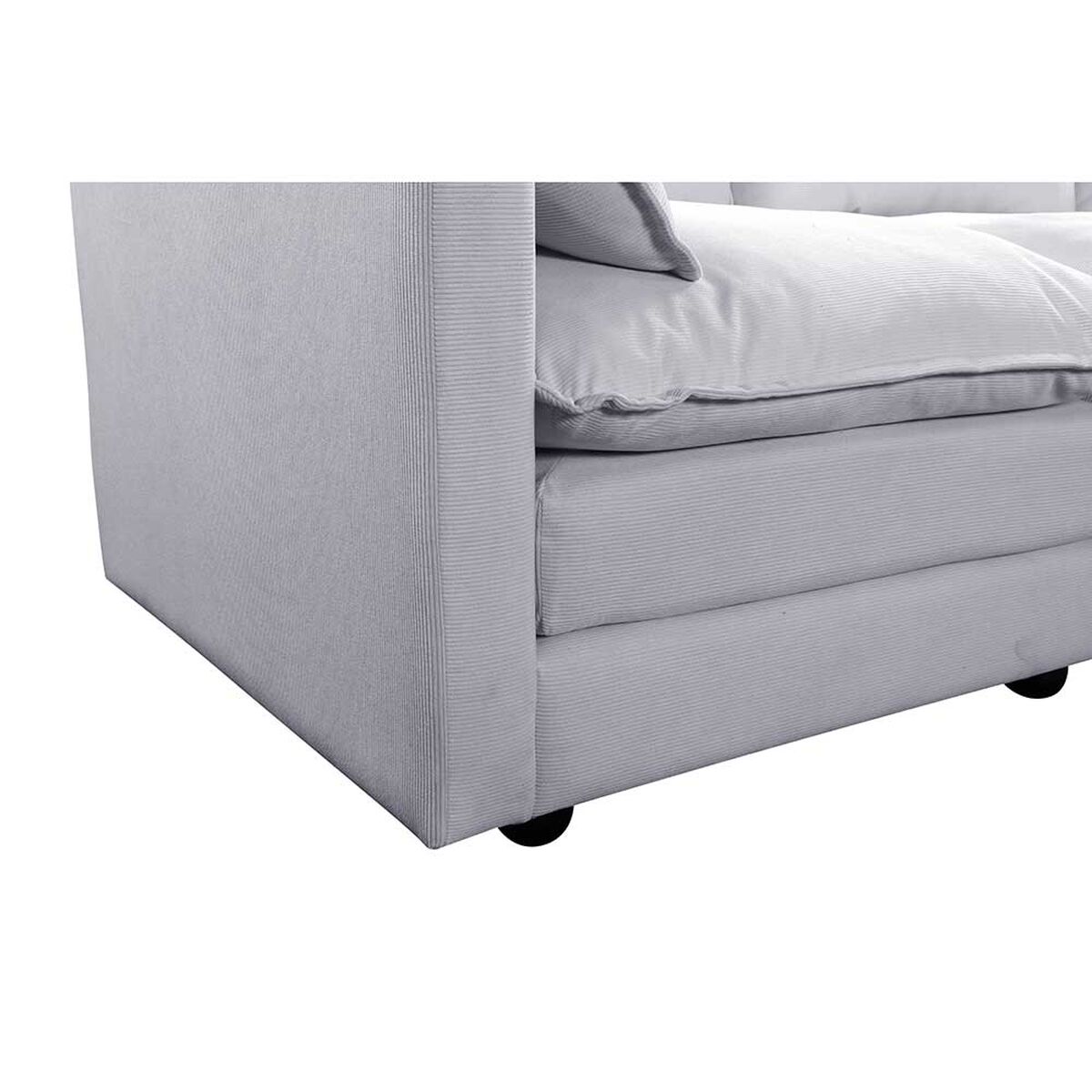 Seccional Izquierdo o Derecho Casanova Samantha Moderno 3 cuerpos + Ottoman Gris