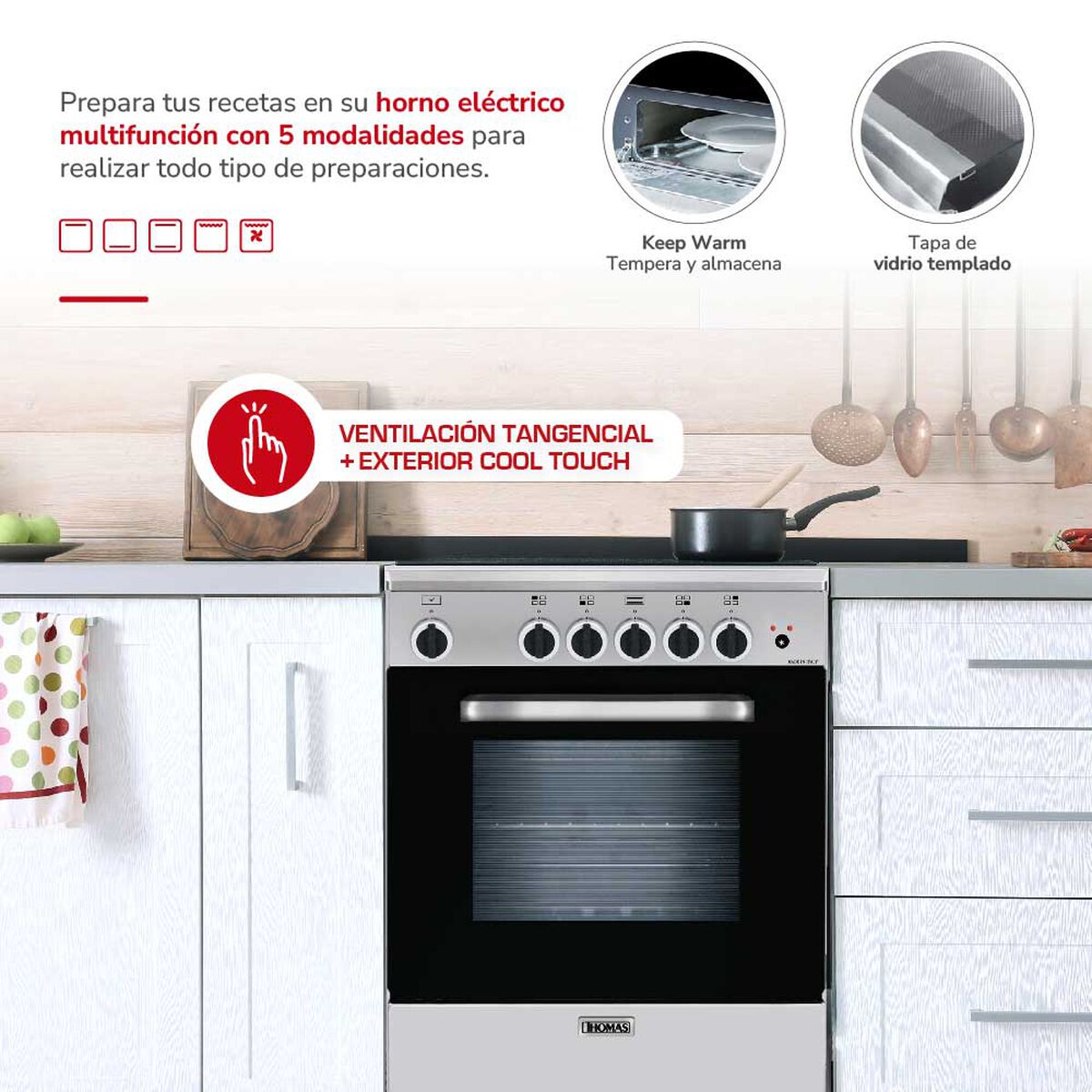 Cocina a Gas Thomas Florencia I 4 Quemadores