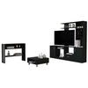 Combo Mesa de Centro + Arrimo + Centro de Entretenimiento con Bar Beijing Wengue Tuhome