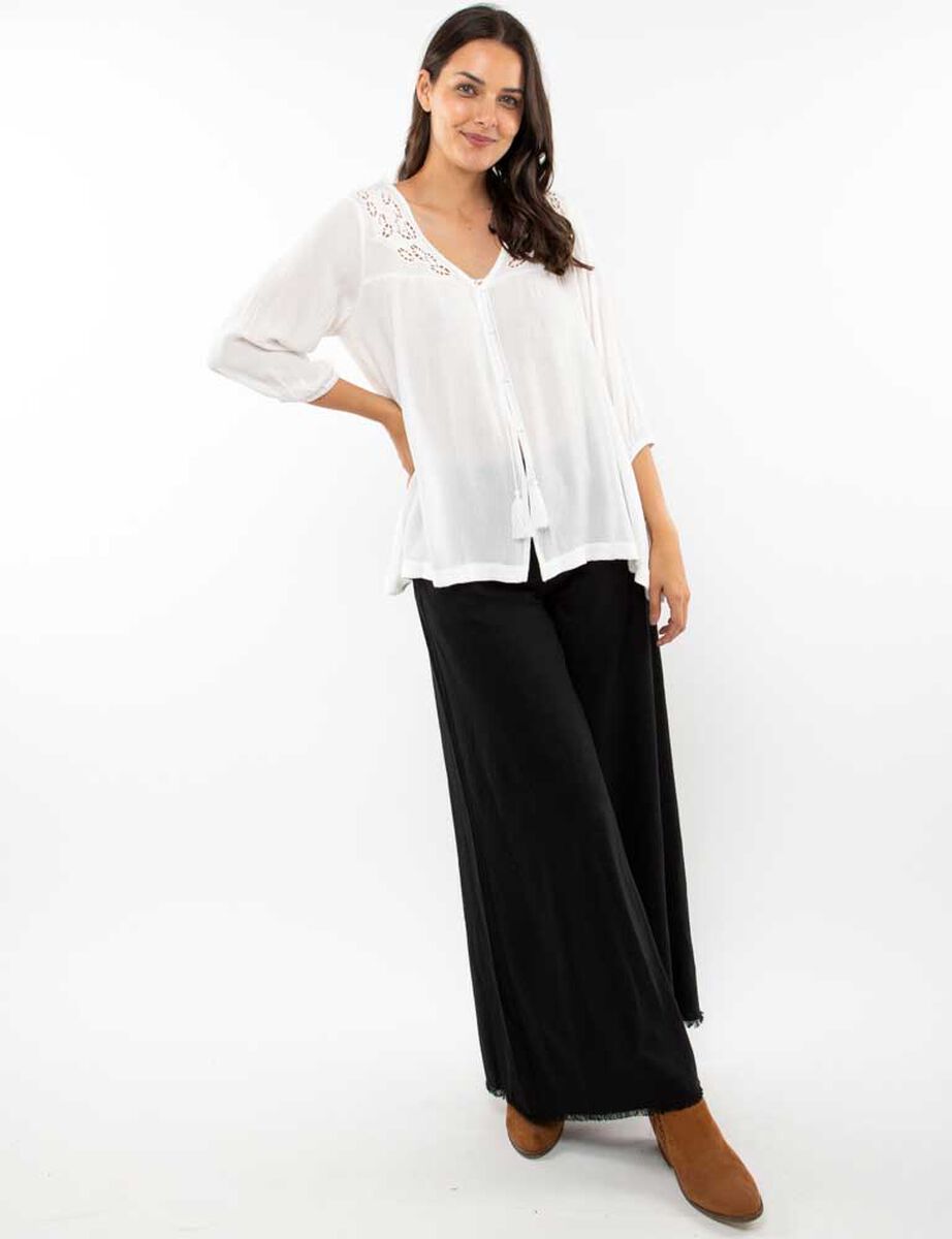 Blusa Lisa Manga 3/4 Mujer Alma