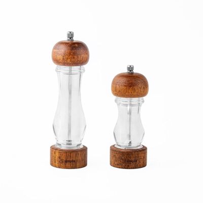 Set 2 Molinillos Sal Pimienta Simplit Verona  Madera