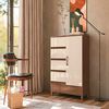 Cómoda Altavision Fit 4 Cajones Café Off White