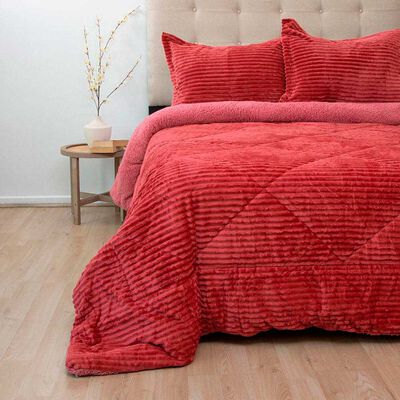 Cubrecama Doral Super King Senses Guinda