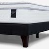 Cama Europea Rosen King Art 4 + Respaldo Ferrara Chocolate
