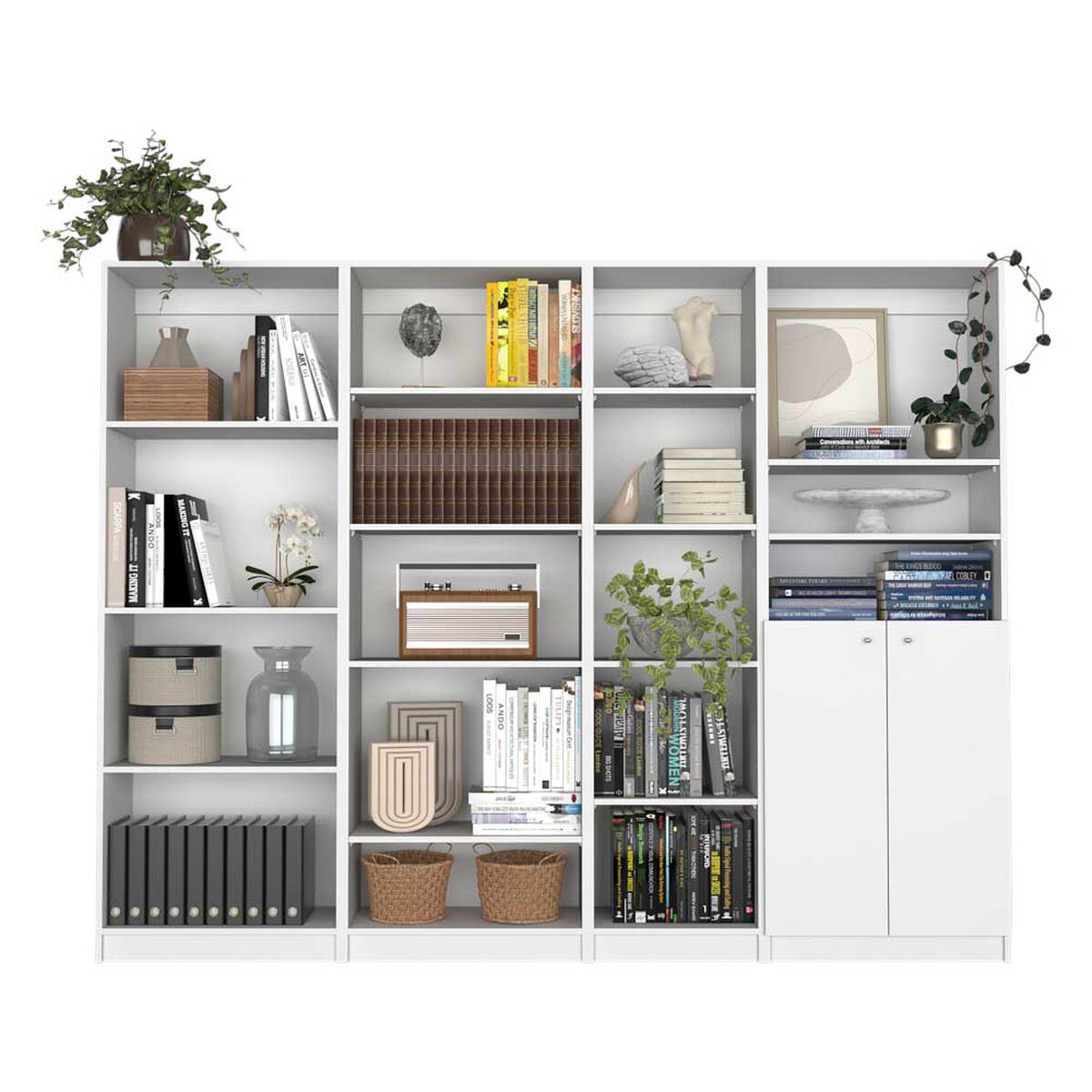 3 Estantes + Estante 2 Puertas TuHome Home Blanco
