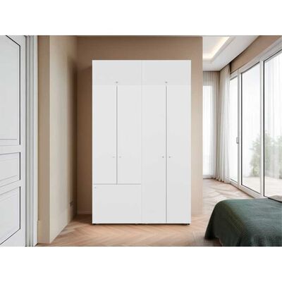 TUHOME Combo Closet Tuhome 7 Puertas con Colgador + Módulo Superior Dreams Blanco