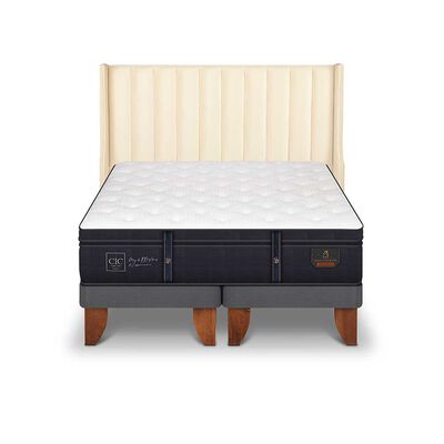 Cama Europea CIC Base Dividida Súper King Grand Premium + Respaldo Panaro