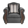 Juego de Living Innovamuebles New Bugambilia Sofá 3 Cuerpos + Dos Sillones 1 Cuerpo Gris Oscuro