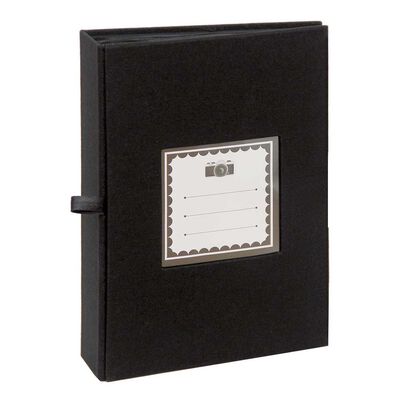 Imagen 1 del producto Álbum para Fotos Tela 100 Fotos Vgo Hojas Negras con Tapa de Tela 100 Fotos Negro