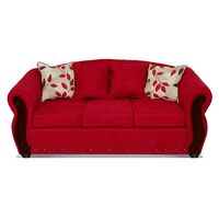 Sofá Elegant Detail Bartolucci 3 Cuerpos Rojo