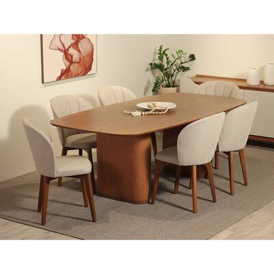 Juego de Comedor Decocasa Linzt  6 Sillas Canela