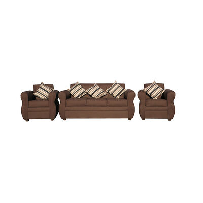 Juego de Living Almore Francia Sof&aacute; 3 Cuerpos + Dos Sillones 1 Cuerpo Caf&eacute;