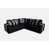 Sof&aacute; Secccional Muebles MYM Victor 4 Cuerpos Negro Gris