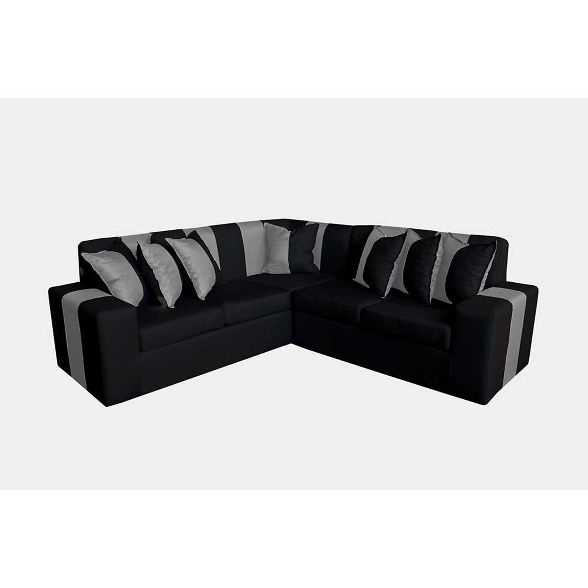 Sof&aacute; Secccional Muebles MYM Victor 4 Cuerpos Negro Gris