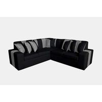 Sofá Secccional Muebles MYM Victor 4 Cuerpos Negro Gris