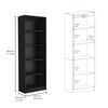 Estante 5 Repisas + Complemento TuHome Home Wengue