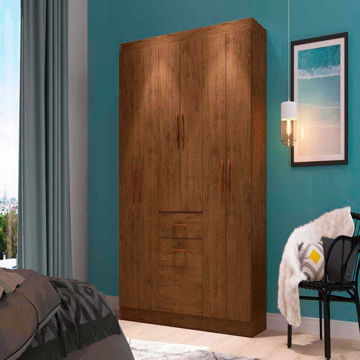 Cl&oacute;set Altavision 5806 6 Puertas 1 Cajones Amarula