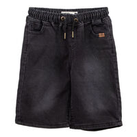 Bermuda de Algodón Niño Chess Negro, Denim