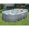 Piscina Estructural Bestway Power Steel Gris Oval 427 x 250 x 100 cm 7250 lt 