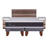 Cama Europea CIC Base Dividida King Ortopedic + Respaldo + 2 Veladores